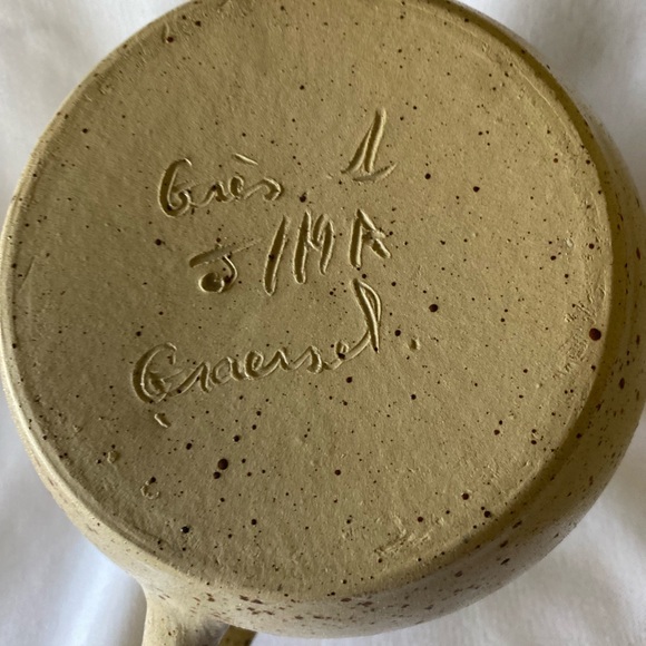 Gorgeous Graessel Art Pottery Pitcher French Pottery Signed - Picture 8 of 10